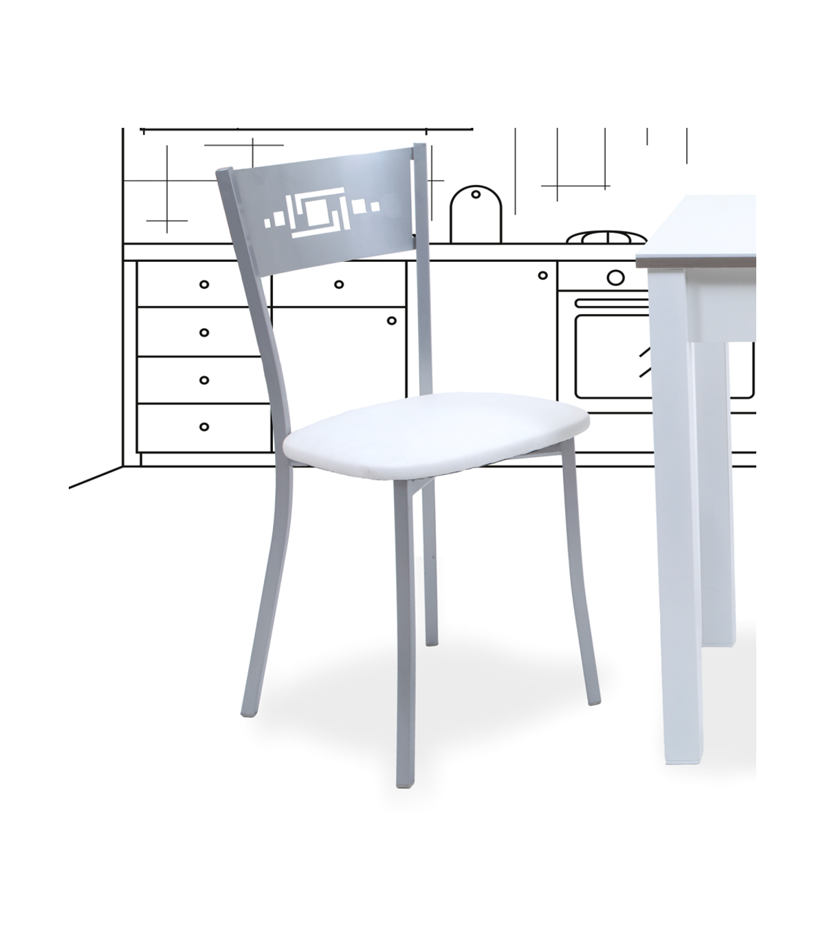 Conjunto de 2 sillas Juan Reig 012 Juan Reig Polipiel Eco Amarillo