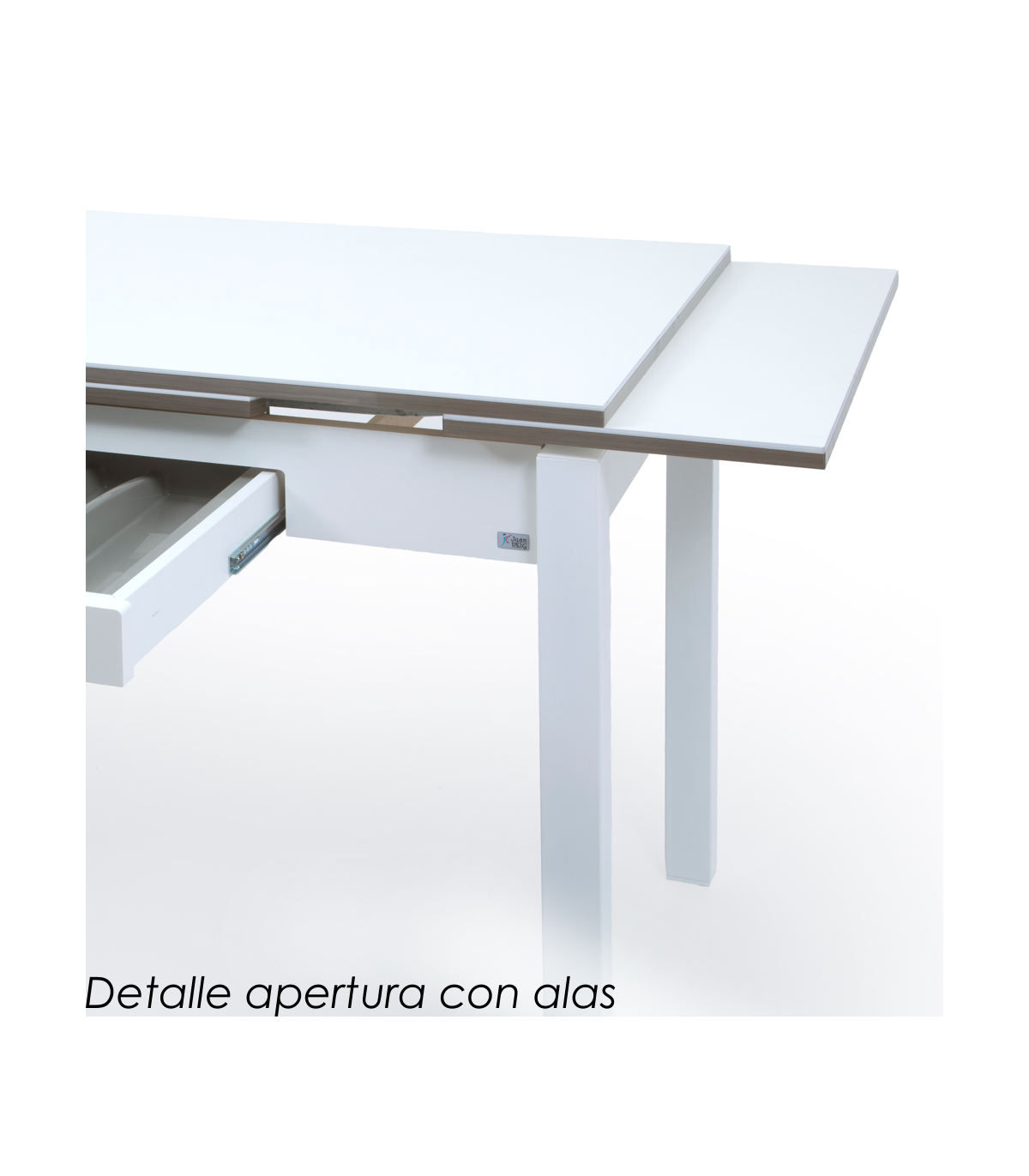 Mesa de cocina extensible con alas Juan Reig Oval PMT Cocina Medida Mesa  100x60 cm.