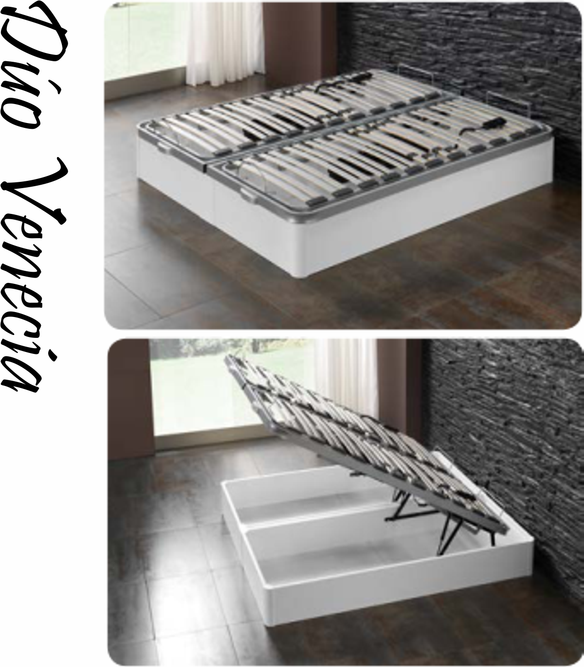 Canape Duo Venecia Abatible Articulado Poligon Medida Colchon